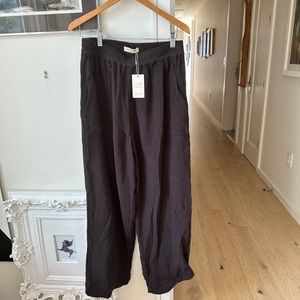 OddBird company cotton gauze pants large Gray